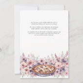 Little Cutie Pie Watercolor Baby Shower 招待状 (裏面)