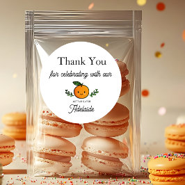 Little Cutie Sticker Birthday Party Decor ラウンドシール