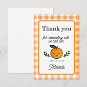 Little Cutie Thank You Card 1st Birthday (正面/裏面)