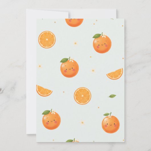 Little Cutie Turning One 1st Birthday Invitation 招待状 (裏面)