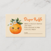 Little Cutie Watercolor Orange Fruit Diaper Raffle エンクロージャーカード (正面)