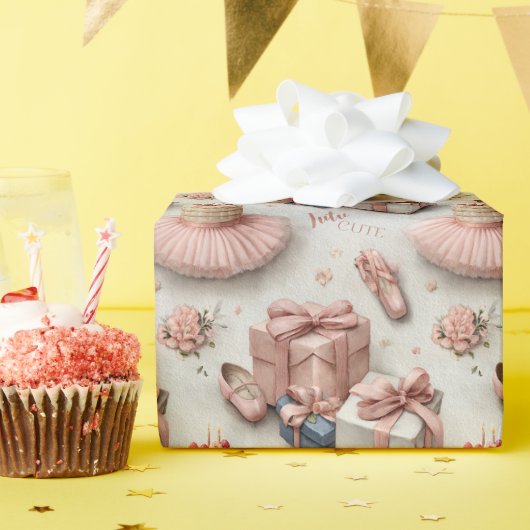 Little Dancer’s Tutu and Ballet Slipper  ラッピングペーパー (誕生日パーティー)