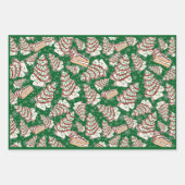 Little Debbie Christmas Tree Snack Cakes Gift Wrap ラッピングペーパーシート (正面2)