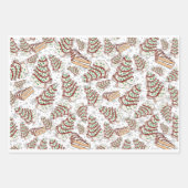 Little Debbie Christmas Tree Snack Cakes Gift Wrap ラッピングペーパーシート (正面)