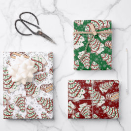 Little Debbie Christmas Tree Snack Cakes Gift Wrap ラッピングペーパーシート