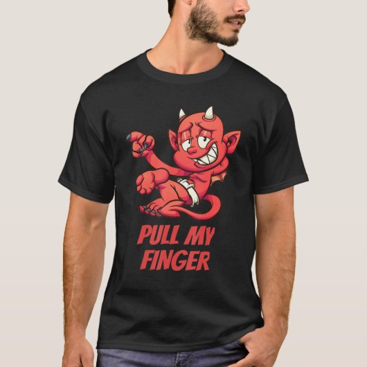Little Devil Says Pull My Finger Tシャツ (正面)