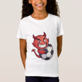 Little Devil with a soccer ball Tシャツ (正面)