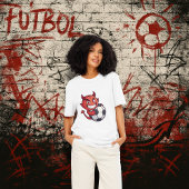 Little Devil with a soccer ball Tシャツ
