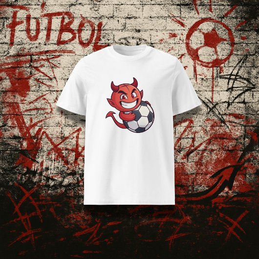 Little Devil with a soccer ball Tシャツ