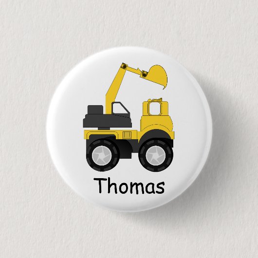 Little Digger Personalised Kid's 缶バッジ (正面)