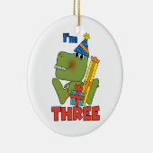 Little Dino誕生日Tシャツとギフト セラミックオーナメント (右)