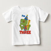 Little Dino誕生日Tシャツとギフト ベビーTシャツ (正面)