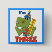 Little Dino誕生日Tシャツとギフト 缶バッジ (正面)