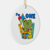 Little Dino 1st誕生日Tシャツとギフト セラミックオーナメント (右)
