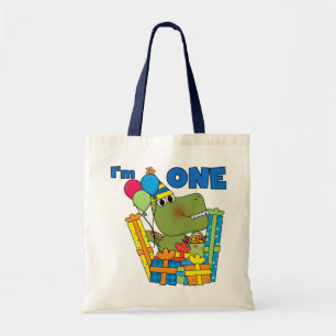 Little Dino 1st誕生日Tシャツとギフト トートバッグ