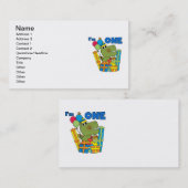 Little Dino 1st誕生日Tシャツとギフト 名刺 (正面/裏面)