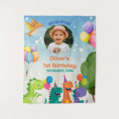 Little Dino 1st Birthday タペストリー (正面)