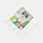 Little Dino 1st Birthday 縁ありランチョンナプキン (角)