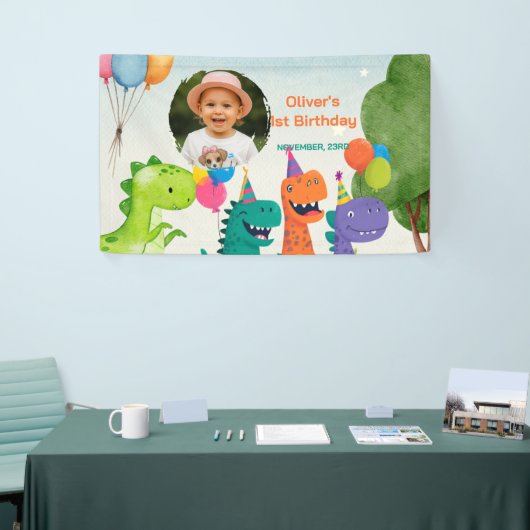 Little Dino 1st Birthday Banner 横断幕 (トレードショー)