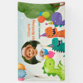 Little Dino 1st Birthday Banner 横断幕 (縦)