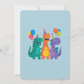 Little Dino 1st Birthday Invitation 招待状 (裏面)