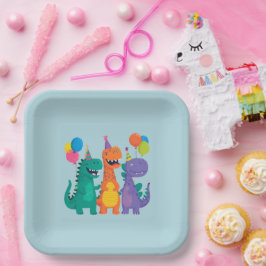 Little Dino 1st Birthday Paper Plate ペーパープレート