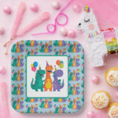 Little Dino 1st Birthday Paper Plate ペーパープレート (パーティー)