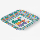 Little Dino 1st Birthday Paper Plate ペーパープレート (傾斜あり)