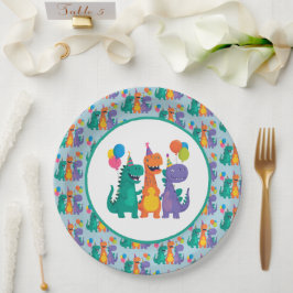 Little Dino 1st Birthday Paper Plate ペーパープレート
