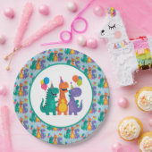 Little Dino 1st Birthday Paper Plate ペーパープレート (パーティー)