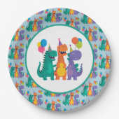 Little Dino 1st Birthday Paper Plate ペーパープレート (正面)