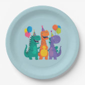 Little Dino 1st Birthday Paper Plate ペーパープレート (正面)