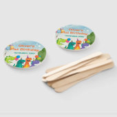 Little Dino 1st Birthday Set of Fans ハンドファン (組立なし)