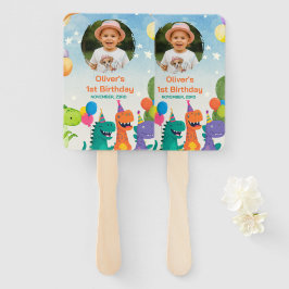 Little Dino 1st Birthday Set of Fans ハンドファン