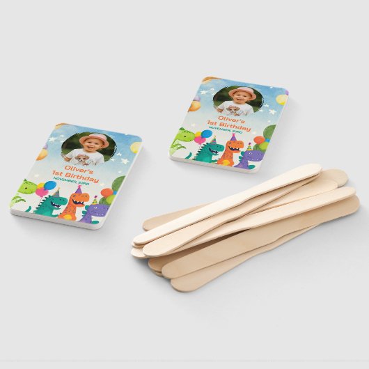 Little Dino 1st Birthday Set of Fans ハンドファン (組立なし)