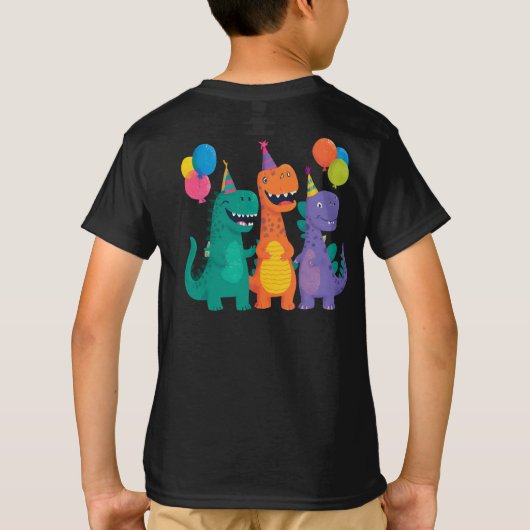 Little Dino 1st Birthday Tシャツ (裏面)