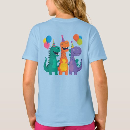 Little Dino 1st Birthday Tシャツ (裏面)