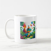 Little Dino, Big Dreams – Editable Dinosaur Mug コーヒーマグカップ (左)