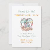 Little Dino Birthday Personalized 招待状 (裏面)