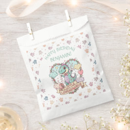  Little Dino Hearts Birthday Personalized フェイバーバッグ