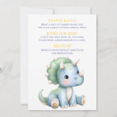 Little Dino on the Way:恐竜の孵化ベビー 招待状 (裏面)