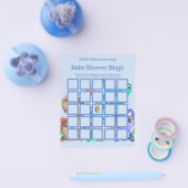 Little Dino on the Way Greener Baby Shower Bingo チラシ (シングル)