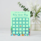 Little Dino on the Way Greenery Baby Shower Bingo (スタンド正面)