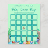 Little Dino on the Way Greenery Baby Shower Bingo (正面)