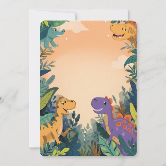 Little Dino Party Invitation 招待状 (裏面)