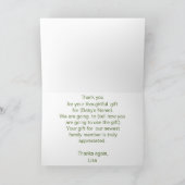 Little DinoBabyシャワーありがとうご注意 サンキューカード (内部)