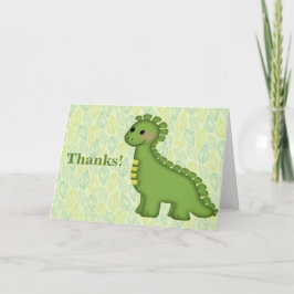 Little DinoBabyシャワーありがとうご注意 サンキューカード