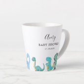 Little Dinosaur Cute Baby Shower カフェラテマグ (右アングル)