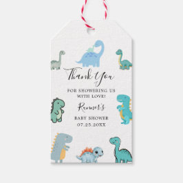 Little Dinosaur Cute Baby Shower ギフトタグ