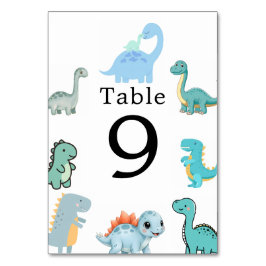 Little Dinosaur Cute Baby Shower テーブルナンバー